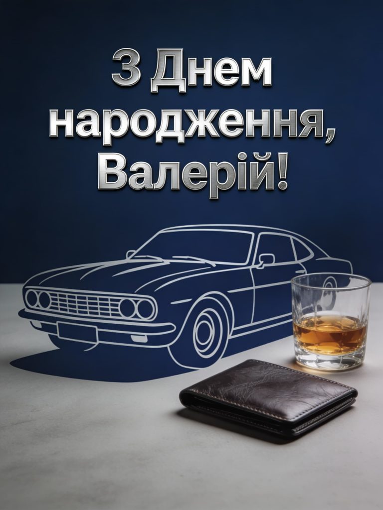З Днем Народження Валерій картинка листівка